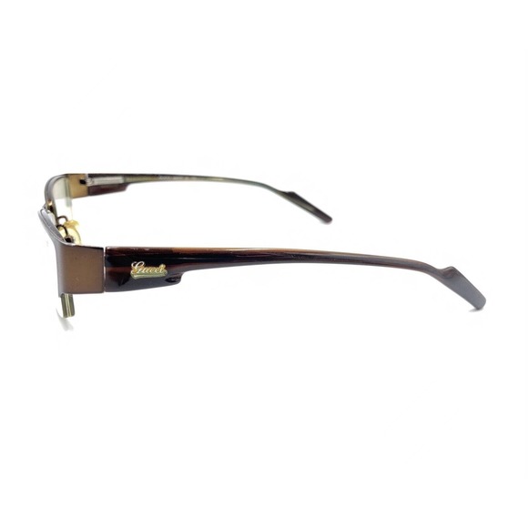 Gucci 3070 Dark Brown Metal Half Rim Eyeglasses Frames 51-17 138 Italy Designer - Picture 7 of 12